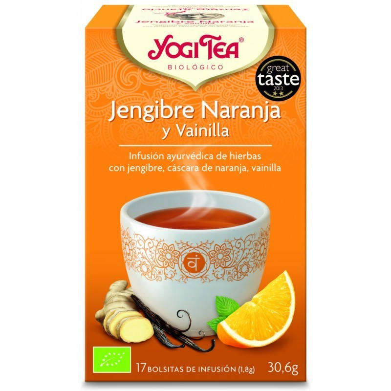 Yogi Tea Infusion Jengibre Naranja Vainilla 17 Bolsas Bio La Natural 4632