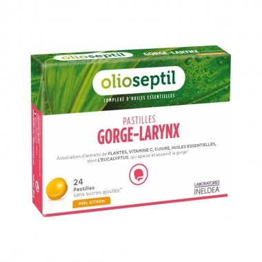 Preparado laringe garganta miel plantas OLIOSEPTIL 24 pastillas