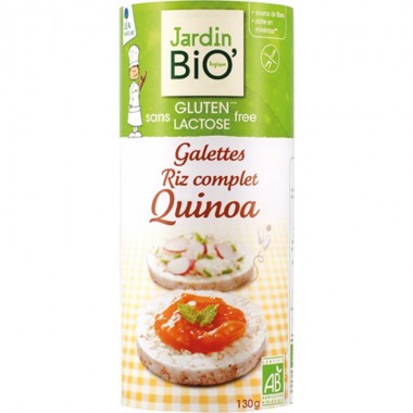 Tortitas arroz integral y quinoa sin gluten JARDIN BIO 130 gr