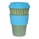 Vaso de bambu norweaven (azul con tonos azules y amarillos) Ref.117 ALTERNATIVA 3 (400 ml)