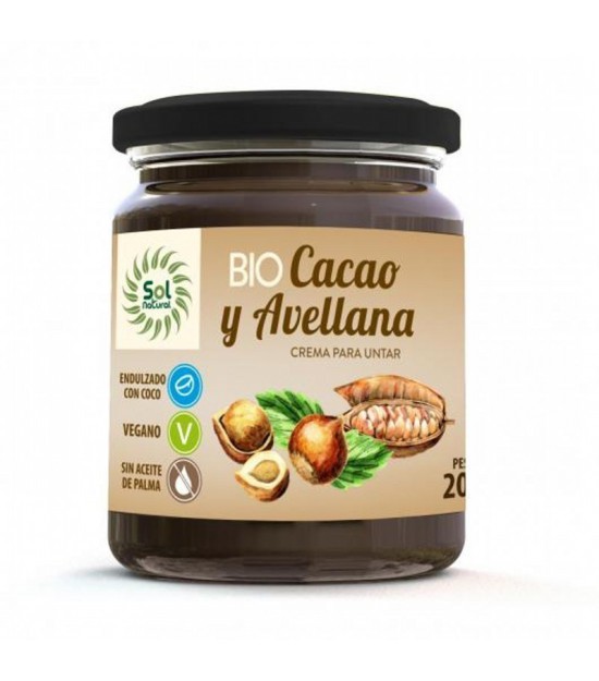Crema cacao avellanas SOL NATURAL 200 gr BIO